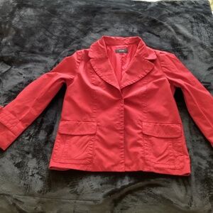 Alfani women’s red blazer raincoat style jacket, L